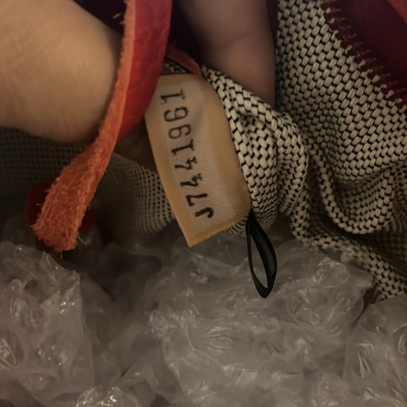 Dooney & Bourke Red Large Slouch French Leather Shoulder Bag Purse No.RU776 - Picture 8 of 9